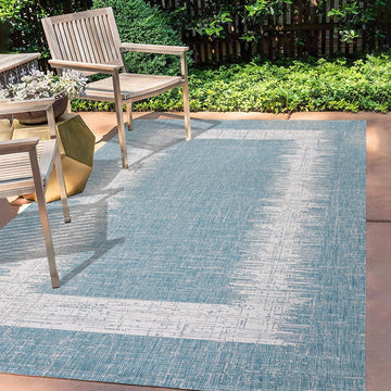 Scandi Minimalist Border Indoor/outdoor Area Rug